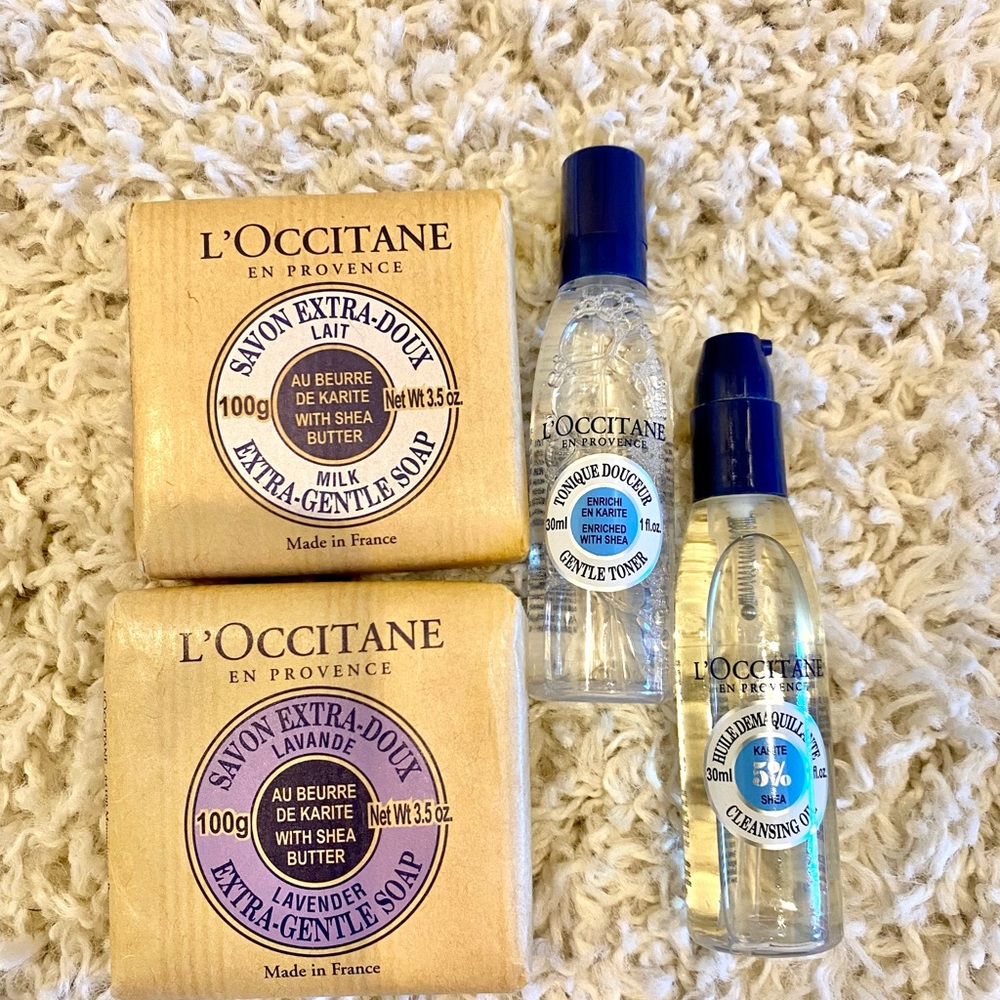 Nwt L’Occitane Skincare Products Bundle Soap Cleanser Oil Toner